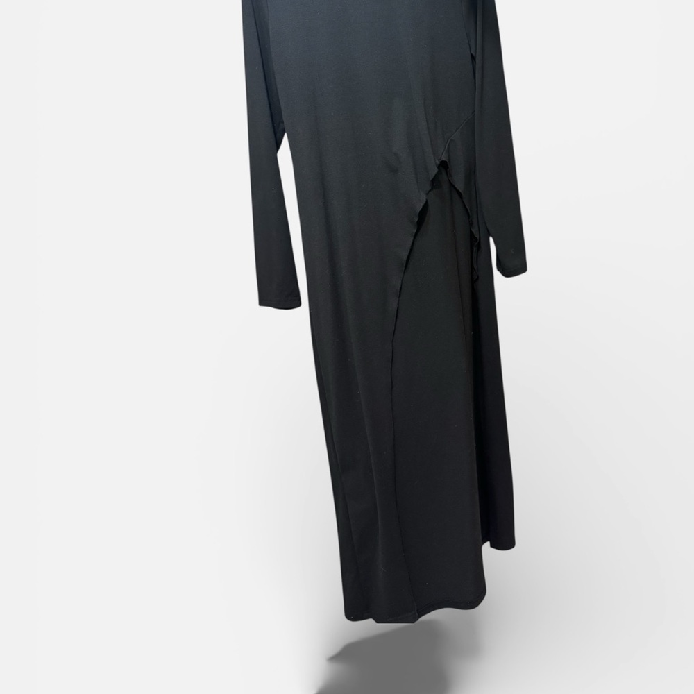 Chic Body Contour  Black Long Sleeve Tunic
